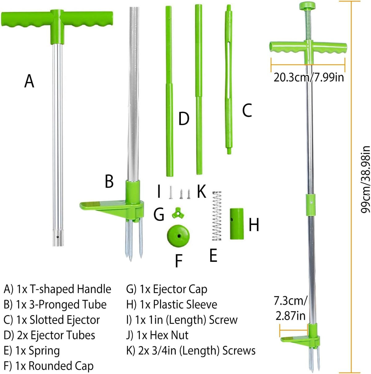 Weed Puller Tool, Stand Up Heavy Duty Manual 3 Claws Weed Remover Tool Root Pulling Tool Picker Grabber with Foot Pedal for Dandelion Effortless Garden Weed Removal