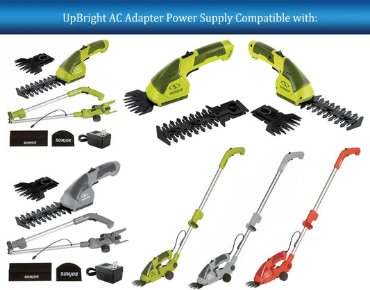 9V AC/DC Adapter Compatible with Snow Joe Sun SunJoe HJ605CC HJ605CC-GRY HJ605CC-RED HJ604C-SJB 7.2V Cordless Grass Shear Hedge Trimmer HJ604C-CHRG HJ604C-3 0.4A Battery Charger Power Supply