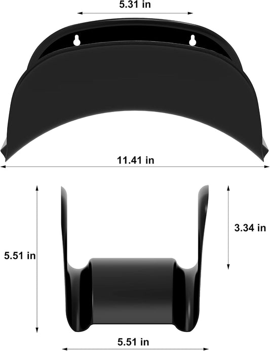 Heavy Duty Hose Holder Wall Mount Black