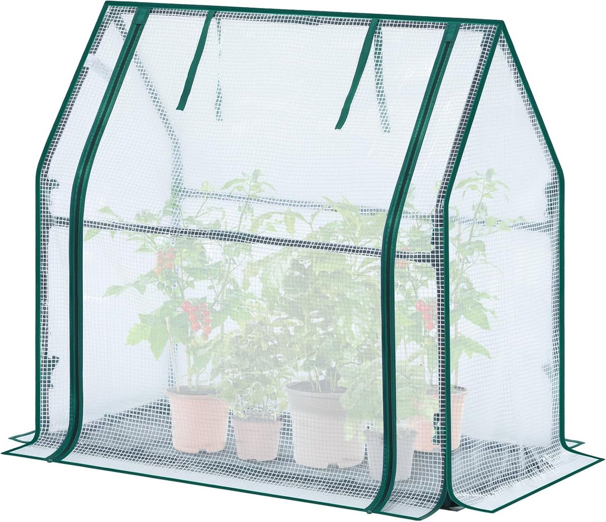 Mini Greenhouse for Indoor Outdoor: Portable Green House with Waterproof Pad for Small Plants Nursery Germination, 36"x36"x42" Light Duty Cover Tent Humidity Dome Seedling Accessory