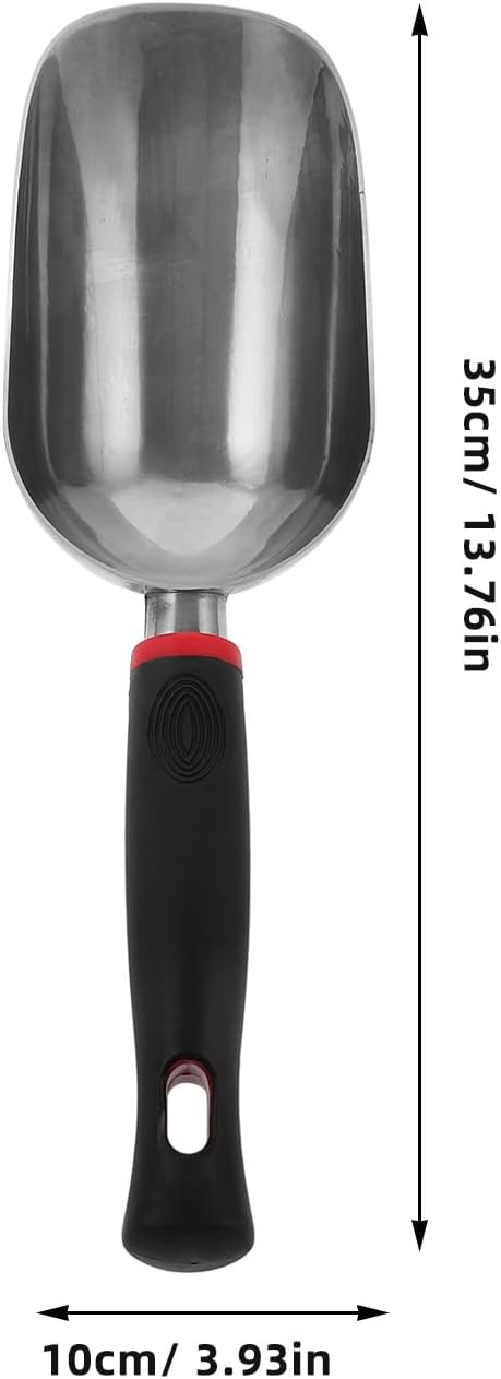 GANAZONO Aluminum Garden Shovel 13.77In Lightweight Handheld Soil Scoop and Ice Scoop for Gardening and Freezer Use Ergonomic Grip Durable Multi-Functional Tool