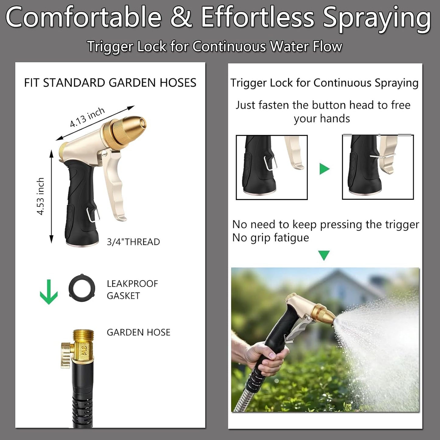 Garden Hose Nozzle, Heavy Duty Hose Nozzle