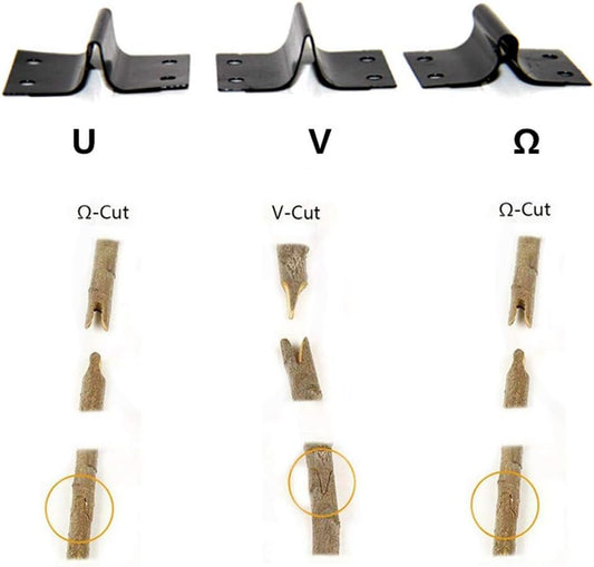 6Pcs Grafting Blade Bonsai Tools Pruning Scissors Cutter Accessories Replacement Grafting Blades for Fruit Tree (U Type)