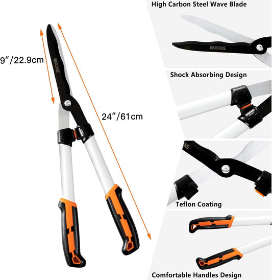Hedge Clippers Pruning Shears 4 in 1 Set Garden Pruning Tool Set