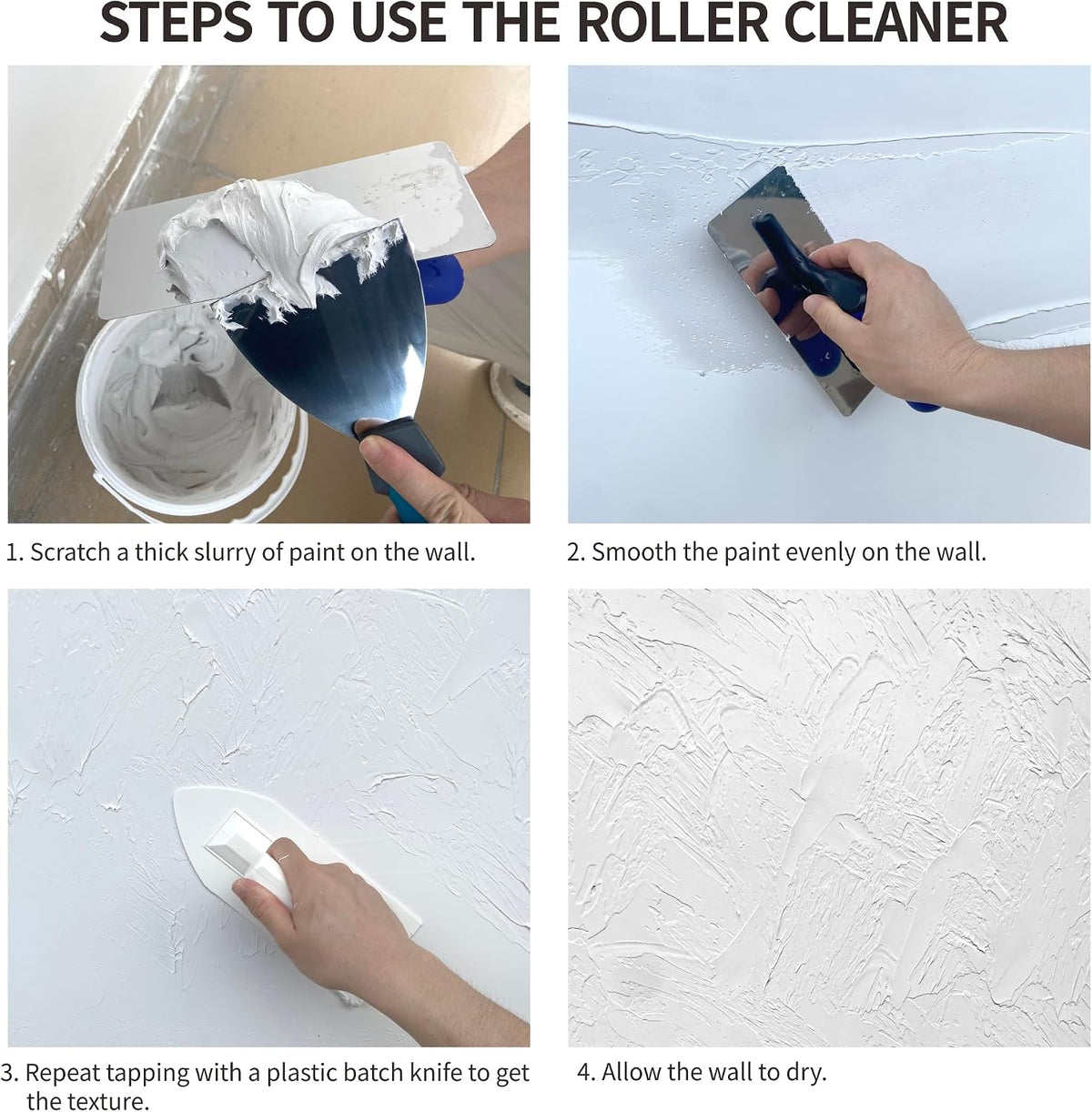 Plastic Finishing Trowel Set 3 Piece for Plastering Walls