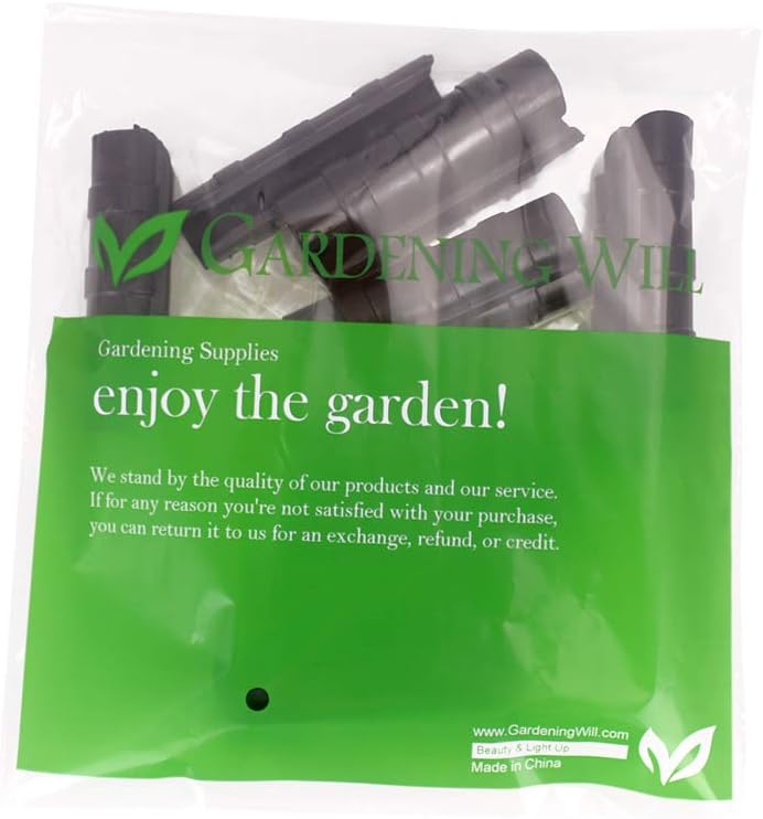 20pcs 32mm Black Rod Clip Plant Greenhouse Hoops Plastic Film Garden Support Frame Grow Row Plant Cover Netting Tunnel Fixed Pipe Clamps