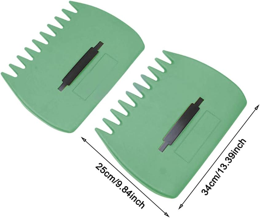Garden and Yard Leaf Scoops Hand Rakes, Large Sized Hand Rakes, Lightweight Plastic Leaf Scoop, for Leaves, Lawn Debris and Trash Pick Up(Dark Green)