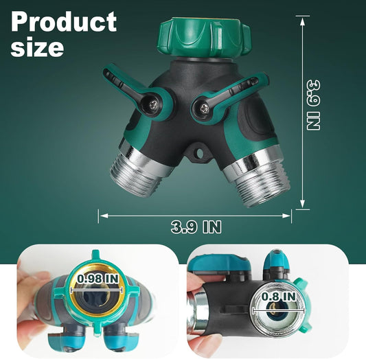 2 Way Heavy Duty Garden Hose Splitter