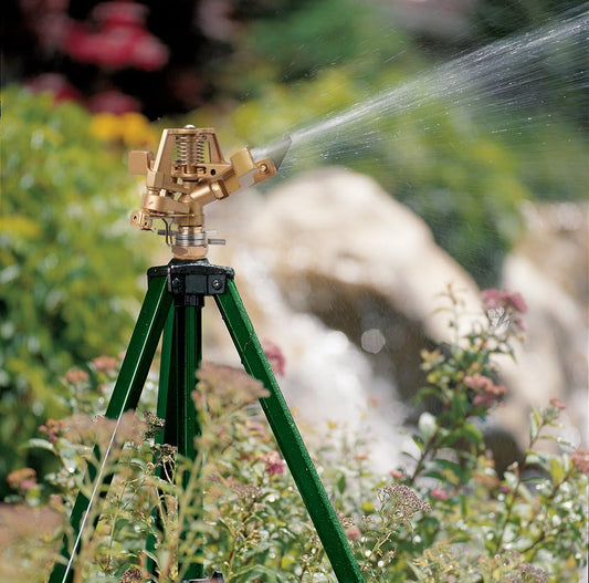 2 Pack - 56667N Lawn Watering Impact Sprinkler on Tripod Base - Adjustable Lawn Watering Sprinklers
