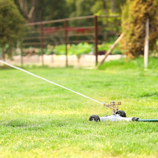 Heavy Duty Full Metal Impact Sprinkler with Wheeled Base