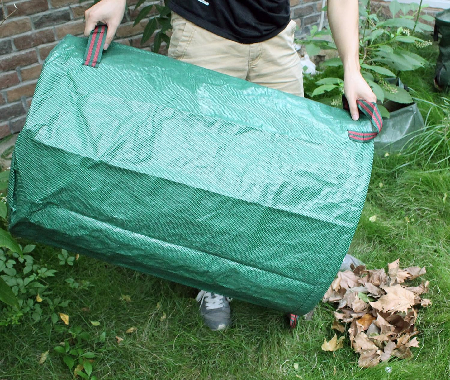 3 Pack 72 Gallon Garden Waste Bags Reusable Heavy Duty