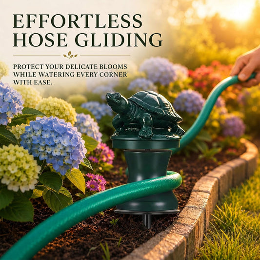 3 Pcs Garden Hose Guide Stake 12 Inch Heavy Duty Metal Water Hose Guard Roller Guide Decorative Garden Stake Spike for Flower Bed Plant Protection Outside Yard Lawn