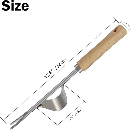 Garden Weeder Hand Tool,Ergonomic Weeding Tools,Stainless Steel Base - Easy Weed Removal and Deeper Digging for Planting and Weeding V…