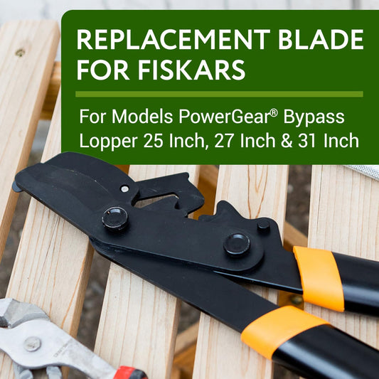 Lopper Replacement Blades - 2 Pack, Compatible with Fiskars PowerGear 25"/31" & PowerGear 2 27"/32" - Bypass Lopper Blades - PTFE-Coated for Gardening Tools - Ambidextrous with Storage Bag