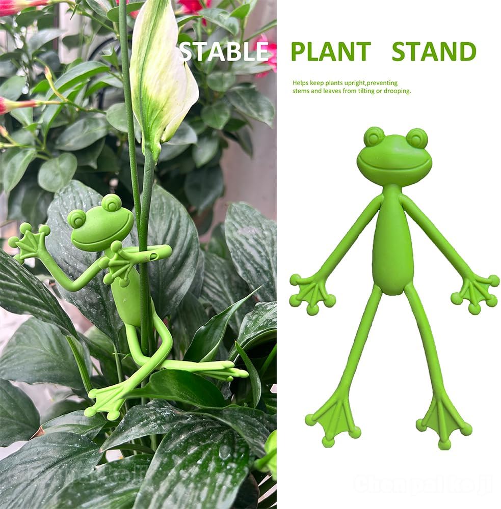 (5Pcs) Frog Plant Stand, Frog Plant Holder, Flower Pot Hugger Plant Climbing Fixture Clips, Cute & Stable Support, Make Your Plants Stand More Upright, For Indoor, Outdoor
