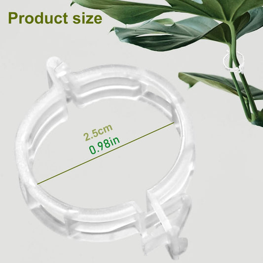 Plant Support Clips Reusable Garden Clips, Secured Plastic Plant Clips, Tomato Support Clips for String Trellis for Climbing Plants Outdoor Indoor Plant Flowers Stem Vine Fixing Clips (50, Green)