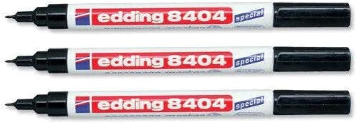 edding 3 x AEROSPACE MARKER PEN 8404 PERMANENT MARKER GARDEN MARKER Black Ink