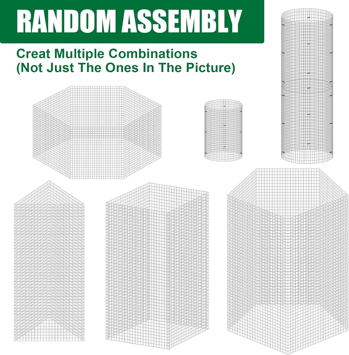30Pcs Garden Plant Protector Cage 12''x12'', 10 Set Metal Wire Protectors