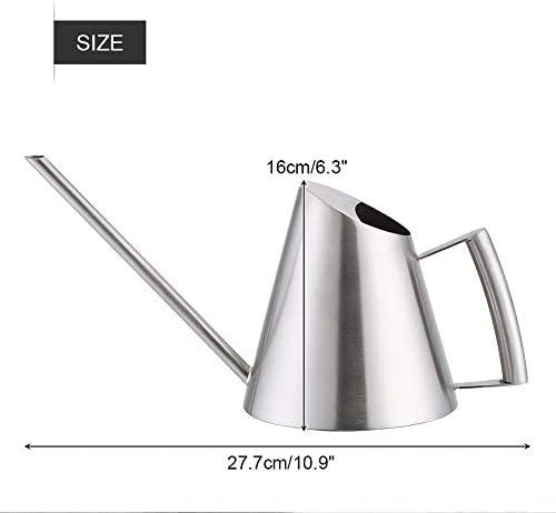 Stainless Steel Watering Can, 900ml, Long Spout, Brushed Finish, Indoor House Plants, Silver, 10.24x6.69x5 Inch