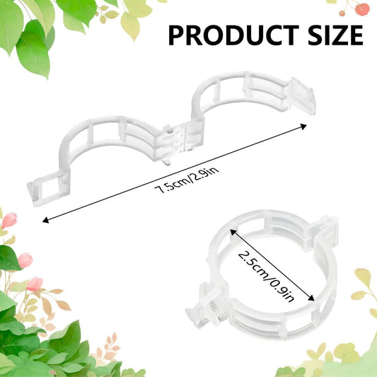 Plant Support Clips, Reusable Garden Clips for Securing Plants (100, Green)