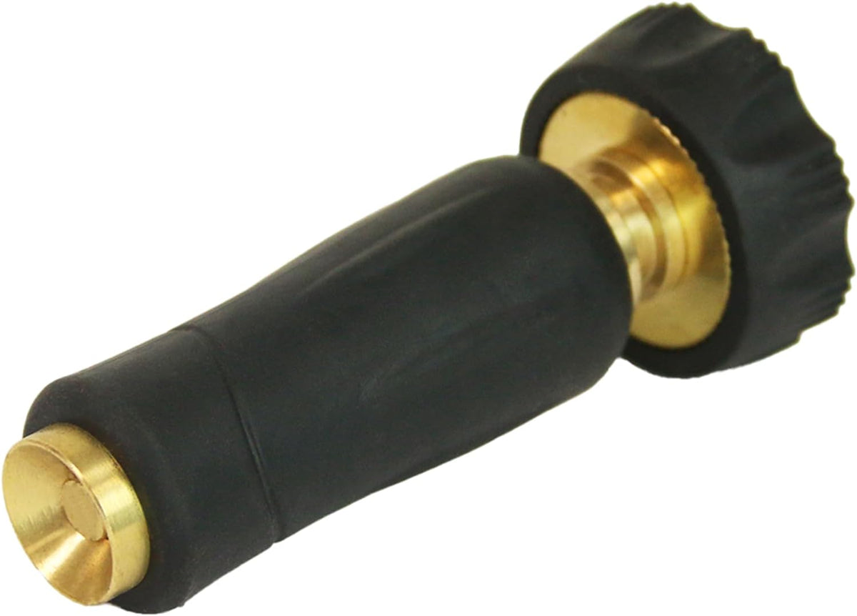 6-9476: High Pressure 3.5-inch Brass Twist Hose Nozzle, Heavy-Duty Adjustable Garden Hose Nozzle, Gardening, Watering and Irrigation, Outdoor Cleaning, Set of 2