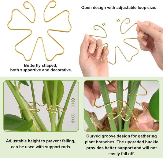 6pcs Plant Stem Support, Iron Monstera Plants Support, Plant Stem Holder