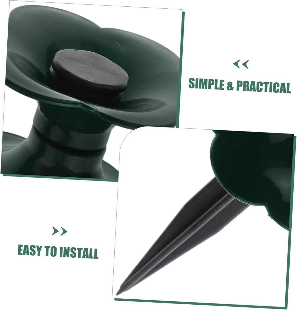 Garden Hose Guide Wheels 3 Pack Plastic Green for Plant Protection