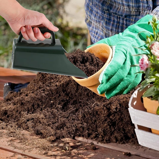 Garden Soil Shovel 8.54 inch Plastic Bucket Shovel for Sieve Soil Potting Scoop Planting and Loosening Tool for Flower Succulents Vegetables