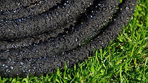 Soaker Hose - Heavy duty rubber - Saves 70% water - End cap included for additional hose connect - Great for gardens/flower beds - Reinforced fittings (50-Feet by 5/8-Inch)
