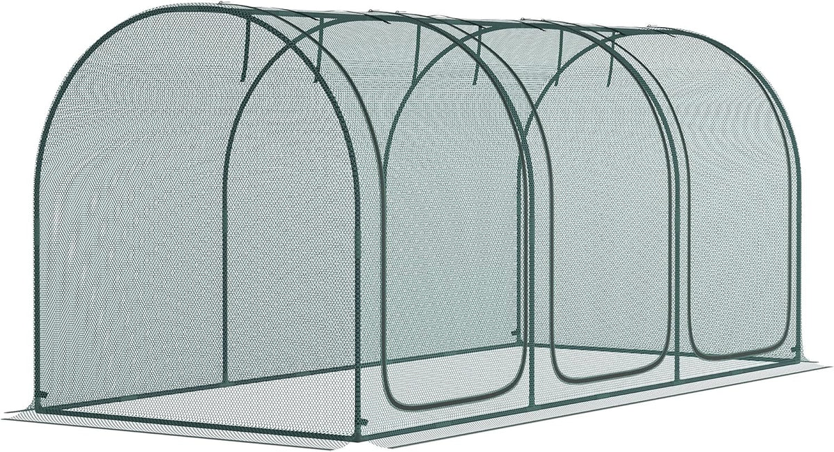 8' x 4' Crop Cage Plant Protection Tent for Garden, Black