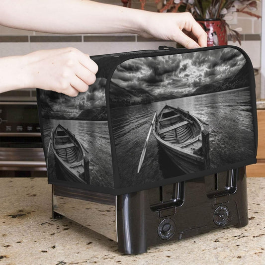 Wooden Row Boat Floating In The Water Toaster Cover 2 Slice Toaster Covers Bread Maker Cover Kitchen Small Appliance Covers Kitchen Accessories