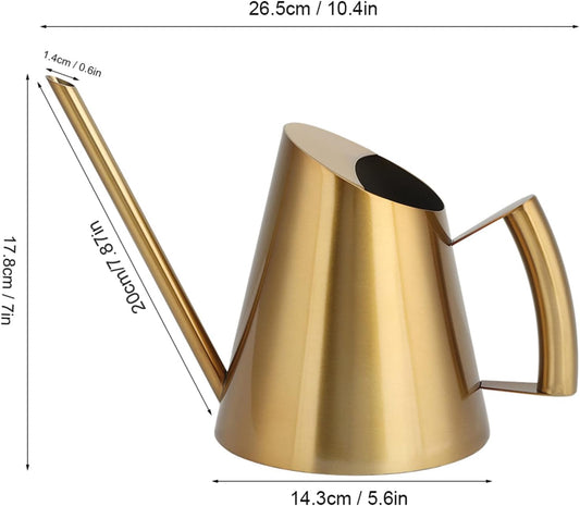 Gold Watering Can 1500ml Stainless Steel Cans Indoor Plants