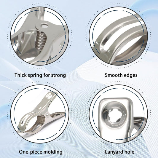 30 PCS Stainless Steel Garden Clips, 1 Inch, 2.36 Inch Long