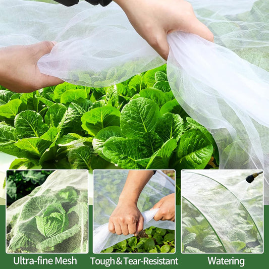 Garden Netting Kit for Raised Beds, 8 x 20 FT Ultra Fine Mesh
