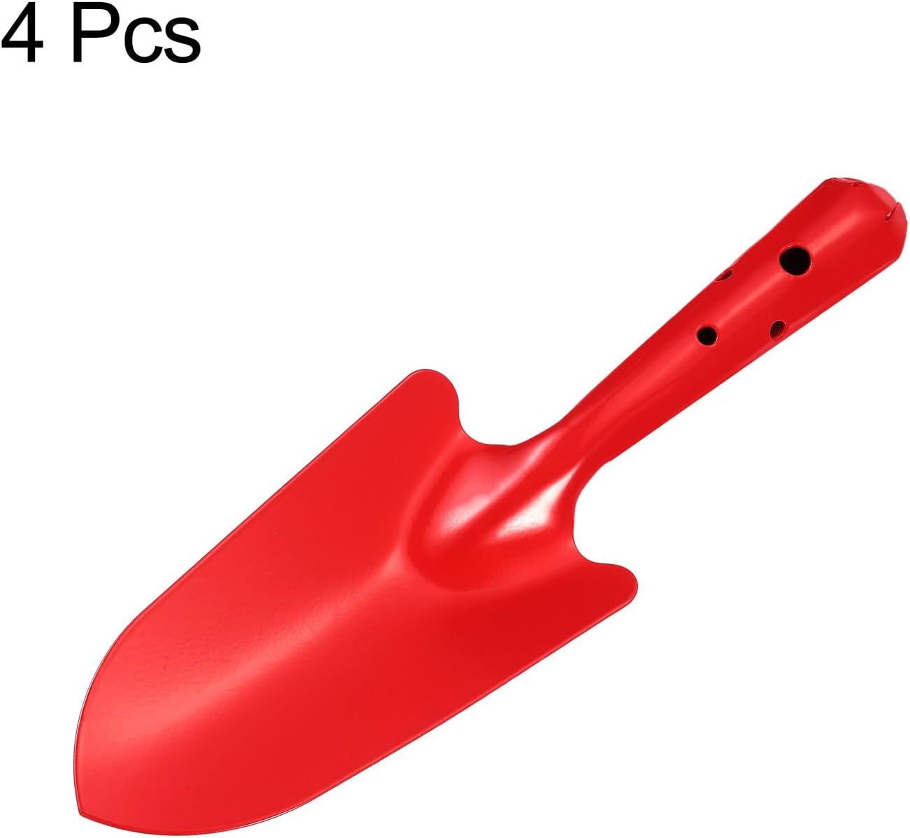 4pcs Mini Colorful Metal Hand Shovel 11" x 3" Digging Trowel Set Transplanting Garden Tools for Flower Soil Digging Planting Weeding Transplanting Garden, Pink