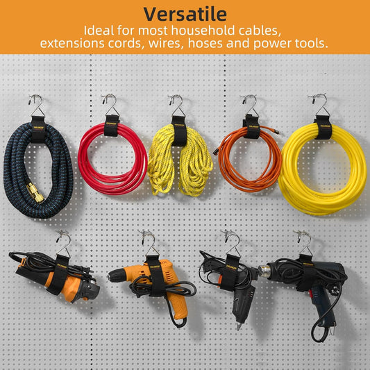 Extension Cord Organizer and Hanger, Storage Straps (6-Pack)