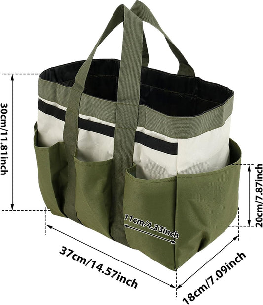Garden Tool Holder Bag With 8 Pockets, Elastic Straps, And Sturdy Handles, Heavy-Duty Oxford Organizer Keeps Gardening Tools Neat And Accessible, Ideal for Men And Women (1 PC)