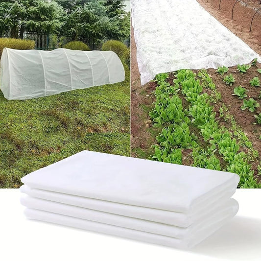 30g Plant Covers Freeze Protection, 5.25×32.81ft Thickened Non-Woven Fabric Garden Covers, Floating Row Cover Sun Cover for Plants Vegetables Trees Greenhouse