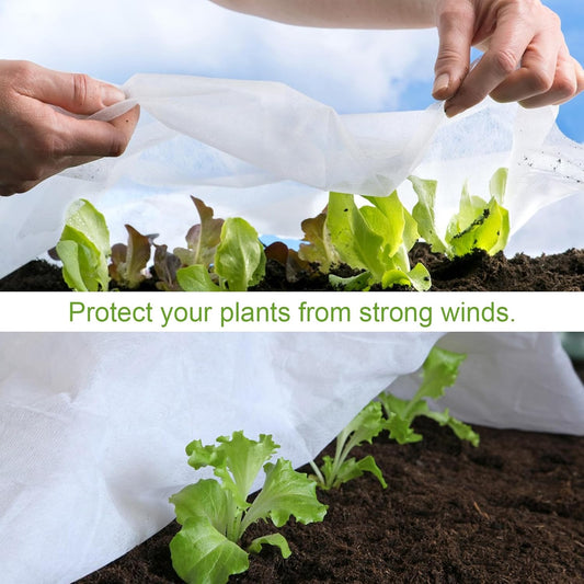 Covers Freeze Protection, 10x50FT Frost Cloth Plant Freeze Protection, Garden Floating Row Covers for Raised Beds/Vegetables Insect/Winter Frost (White)