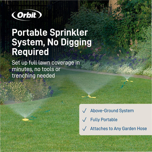 Port-A-Rain Above-Ground Sprinkler System, Green - 58092