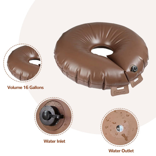16 Gallon Tree Watering Bag/Ring, Extremely Heavy Duty PVC Planting Water Bag for Tree and Shrubs, Basic Water Saving Slow Release Root Water System for Tree Drip Irrigation-1 Pack