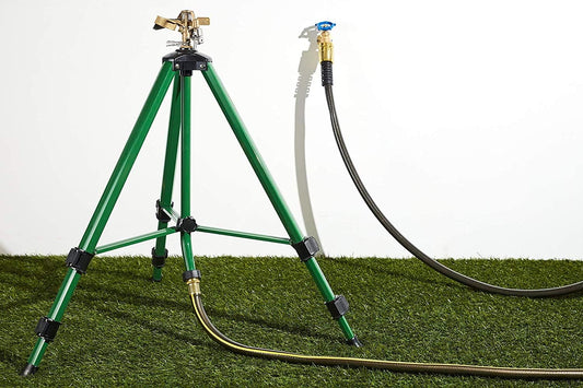 Heavy Duty Brass Lawn Impact Sprinkler on Tripod Base, Water Yard - 58308N (2)