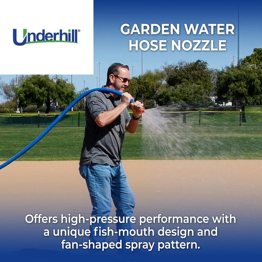 Precision Cyclone Garden Water Hose Nozzle with High Flow Control Valve, 50+ GPM 80 PSI, 3/4-Inch MHT by 1-Inch FHT Adapter, HN5000CV