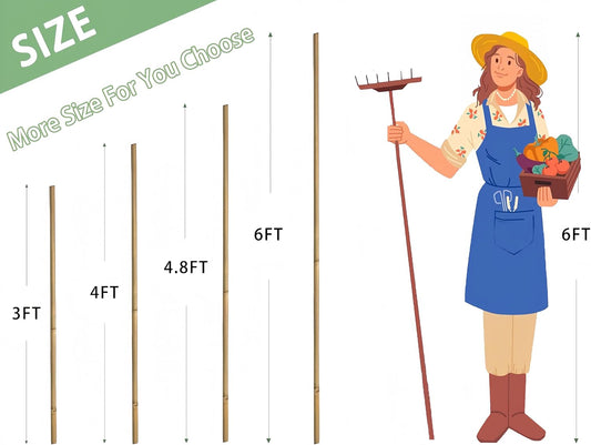 Bamboo Stakes,4Feet,65Pcs,Plant Bamboo Post, ,Bamboo Garden Stakes