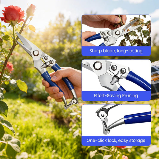 2 Pack Pruning Shears for Gardening, Trimming Scissors Set Garden Shears Branch Cutter Garden Bypass Lopper and Tree Trimmer Tree Pruner Garden Shears for Gardening