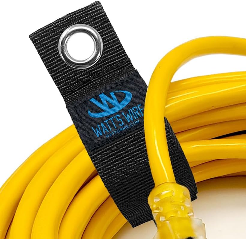 Heavy Duty Storage Straps - 6 Pack: 2 Medium, 2 Large, 2 XL - Extension Cord Ties - Storage Strap