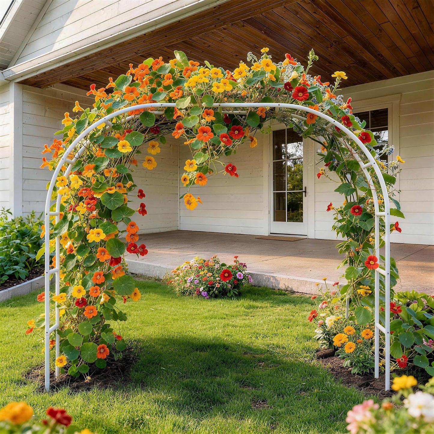 Thickened Rustproof Garden Arch Metal Trellis for Climbing Plants