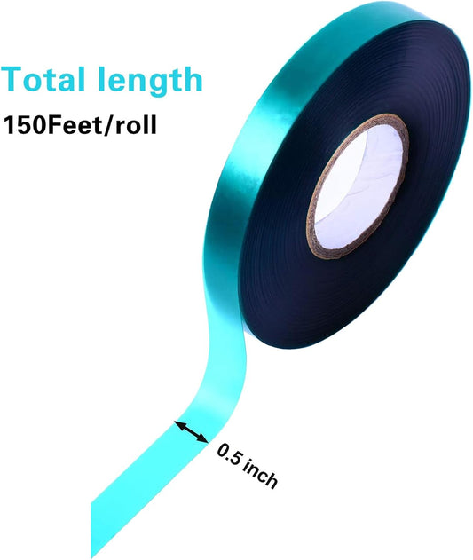 12 Rolls 150 Feet Stretch Tie Tape 0.5 Inch Garden Tie Tape Thick Plant Ribbon Garden Green Vinyl Stake for Indoor Outdoor Patio Plant Use