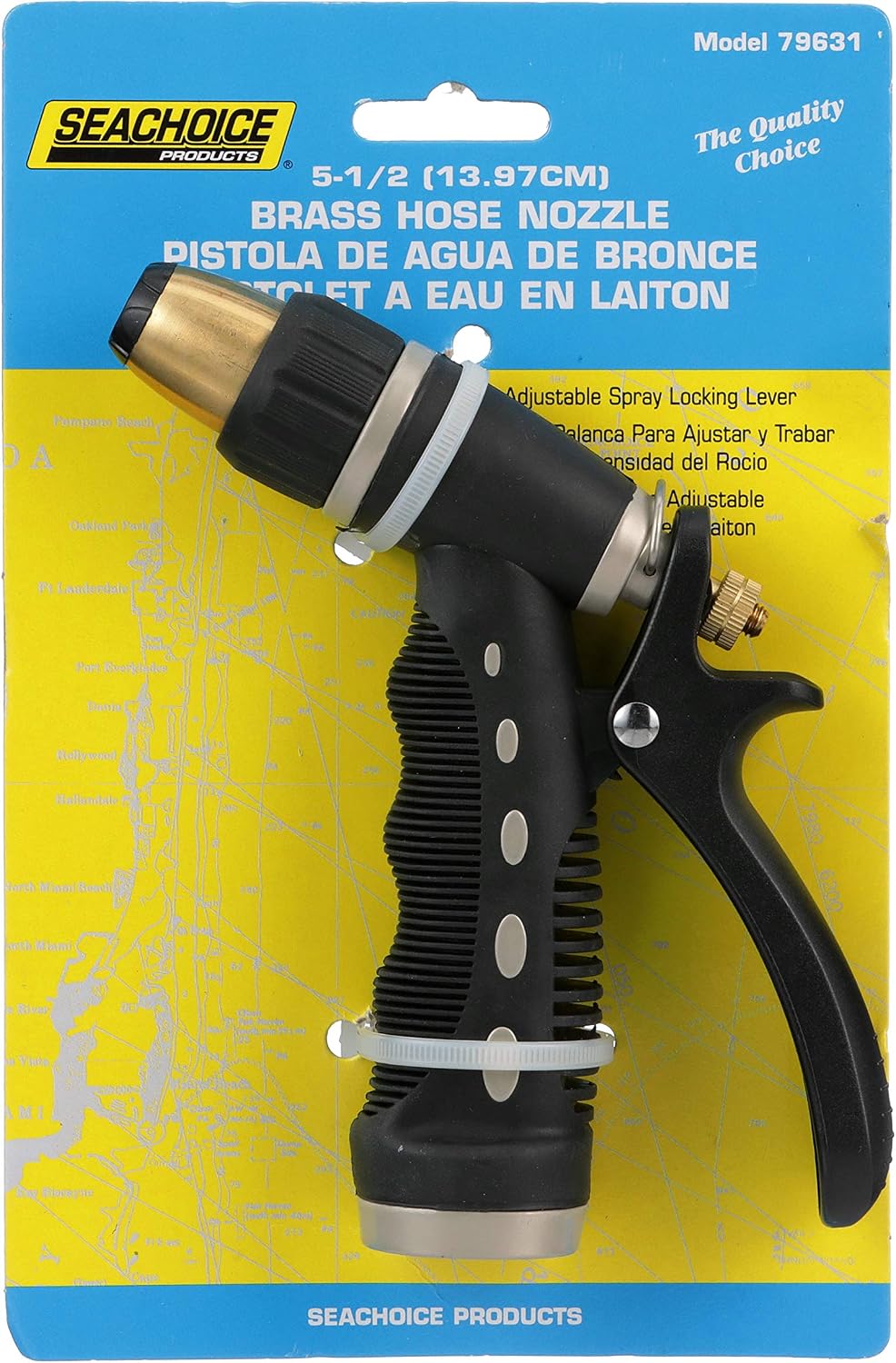 Plastic Hose Nozzle w/Locking Spray Lever