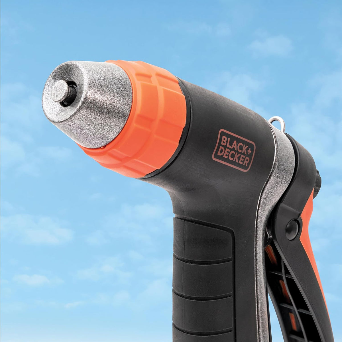 BLACK+DECKER® Adjustable Metal Rear Trigger Nozzle – Durable, Easy-Grip Garden Hose Sprayer with Locking Rear Trigger BD59578